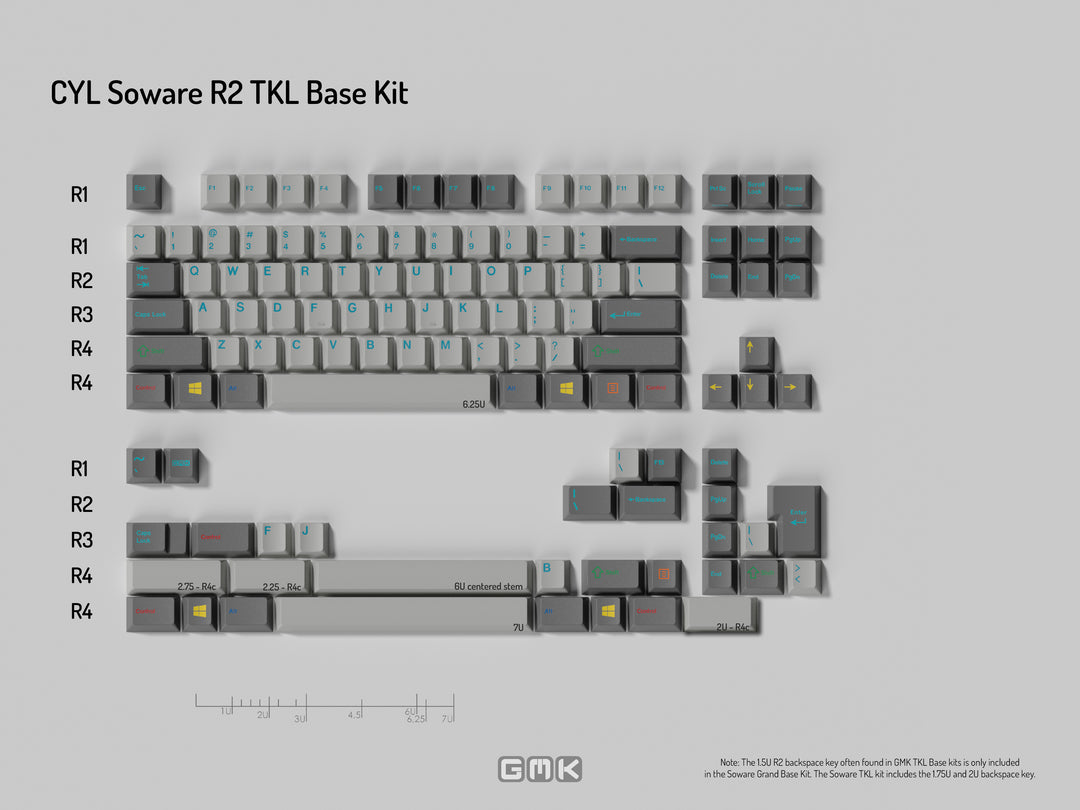 GMK CYL Soware R2 TKL Base Kit