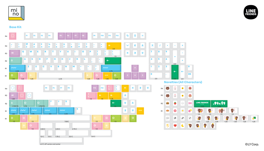 LINE FRIENDS Keycaps