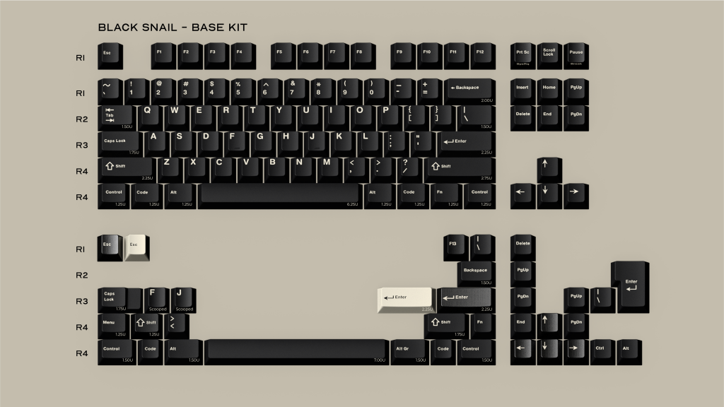 GMK CYL Black Snail – Mino Keys