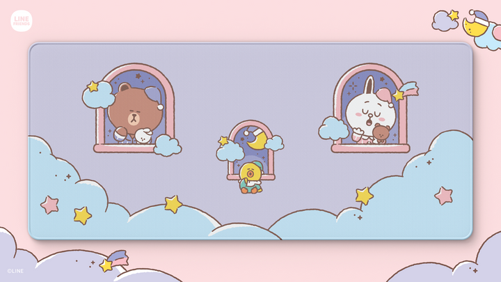 LINE FRIENDS Dreamy Night Deskmat