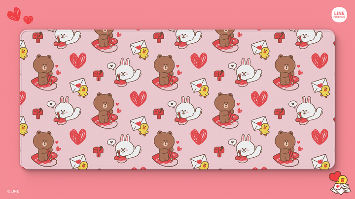 LINE FRIENDS Love Letter Deskmat
