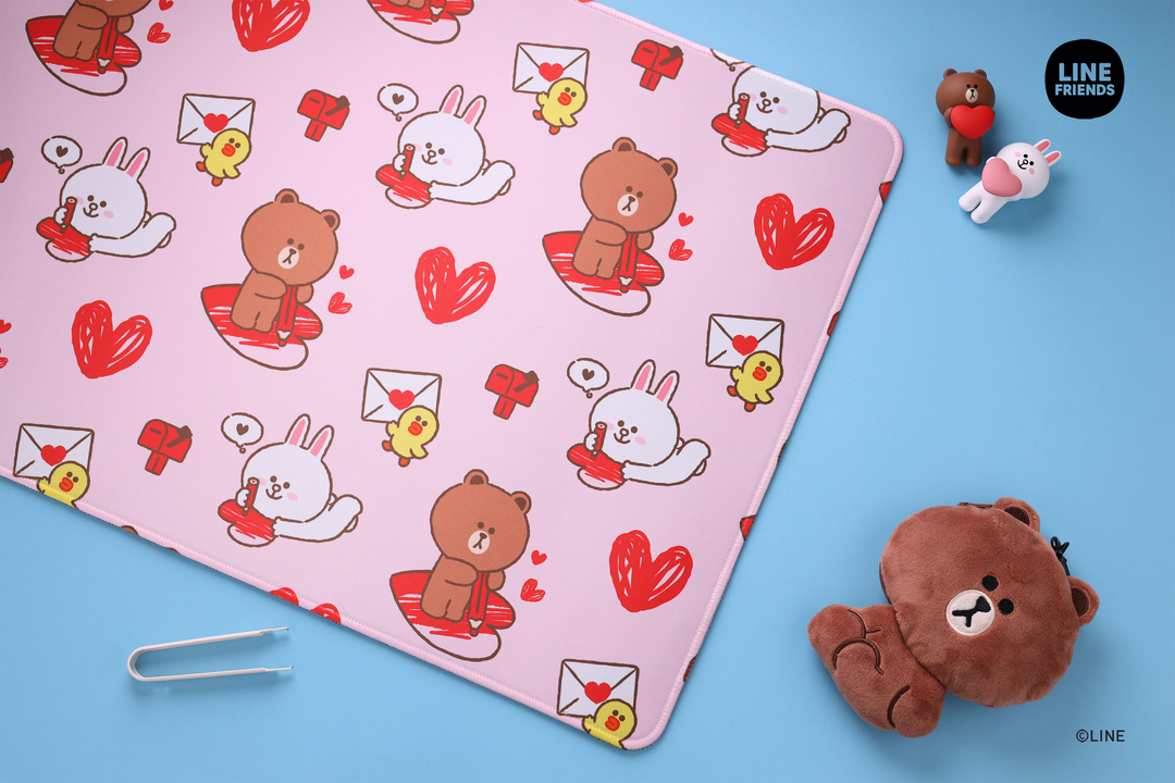 LINE FRIENDS Love Letter Deskmat